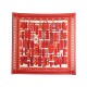 NEUF FOULARD HERMES COLLIERS DE CHIENS JAMIN CARRE 90 SOIE BOITE SILK SCARF 385€