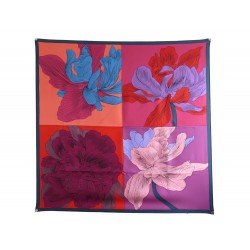 NEUF FOULARD HERMES ETUDE POUR UN IRIS ARC EN CIEL EN SOIE BLEU SILK SCARF 385€