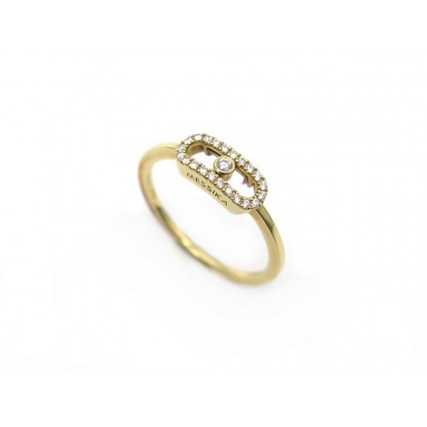 BAGUE MESSIKA MOVE UNO 04705 T48 EN OR JAUNE ET DIAMANTS + BOITE GOLD RING 880€