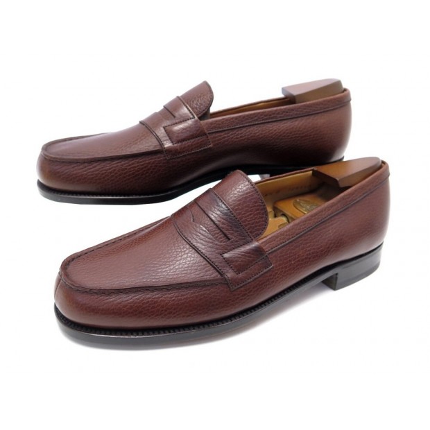 NEUF CHAUSSURES JM WESTON 180 6.5D 40.5 MOCASSINS CUIR GRAINE + EMBAUCHOIRS 715€