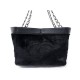 SAC A MAIN CHANEL CABAS SHOPPING LOGO CC EN CUIR DE POULAIN NOIR TOTE BAG