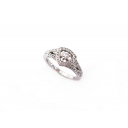 BAGUE MAUBOUSSIN DREAM & LOVE 55 EN OR BLANC ET DIAMANT 0,2CT GOLD DIAMONDS RING