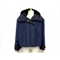 MANTEAU PRADA 290391 38 IT 34 FR S EN POLYESTER BLEU COL VISON COAT 2300€