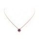 NEUF COLLIER FRED PAIN DE SUCRE 39 CM OR ROSE DIAMANTS & AMETHYSTE + ECRIN 1790€