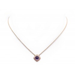 NEUF COLLIER FRED PAIN DE SUCRE 39 CM OR ROSE DIAMANTS & AMETHYSTE + ECRIN 1790€