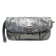 NEUF SAC A MAIN GERARD DAREL POCHETTE EN CUIR PYTHON BRONZE HAND BAG POUCH