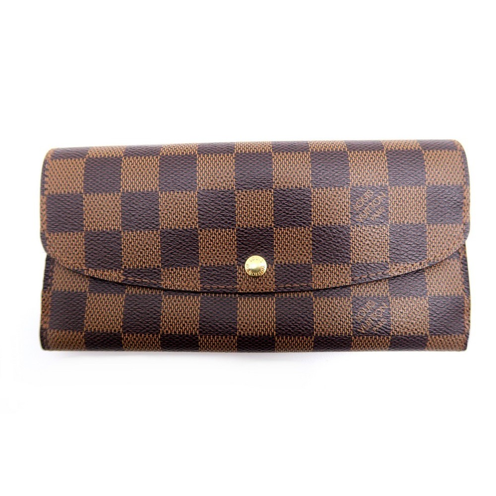 100% AUTHENTIC LOUIS VUITTON LV DAMIER EBENE PORTEUFILLE EMILIE