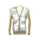 GILET HERMES SANS MANCHES L 42 EN SOIE & CACHEMIRE TAUPE CASHMERE SILK TOP 1100€