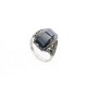 VINTAGE BAGUE ART DECO TAILLE 57 EN ARGENT MASSIF PIERRE ONYX NOIRE RING SILVER