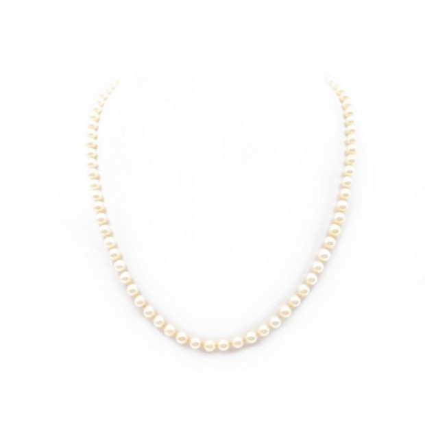 COLLIER DE 81 PERLES DE CULTURE 62 CM FERMOIR EN OR JAUNE 18K PEARLS NECKLACE