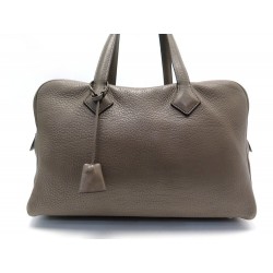 SAC A MAIN HERMES VICTORIA 35 II FOURRE TOUT CUIR TAURILLON CLEMENCE BAG 3750€