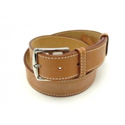 CEINTURE HERMES ETRIVIERE T 72 75 CUIR NATUREL SABLE BOUCLE PALLADIE BELT 570€