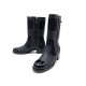 NEUF CHAUSSURES CHANEL BOTTES G31959 42 EN CUIR NOIR + BOITE BOOTS SHOES 1350€