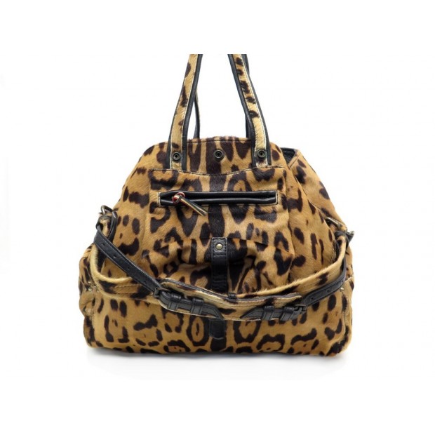 SAC A MAIN JEROME DREYFUSS BILLY M LEOPARD SAUVAGE CUIR POULAIN HAND BAG 1295€