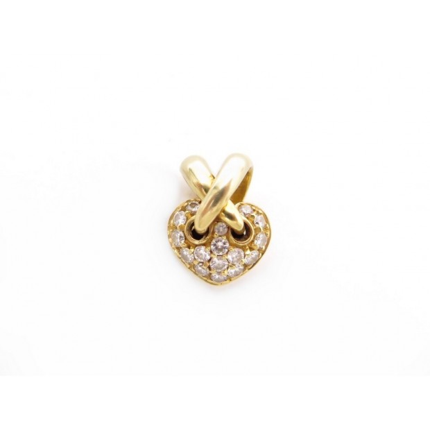 PENDENTIF CHAUMET MINI COEUR LIENS OR JAUNE DIAMANTS GOLD DIAMONDS PENDANT 3730€