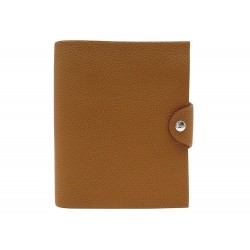 NEUF COUVERTURE DE CAHIER HERMES ULYSSE PM EN CUIR TOGO MARRON BOITE COVER 205€