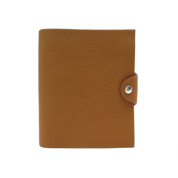 NEUF COUVERTURE DE CAHIER HERMES ULYSSE PM EN CUIR TOGO MARRON BOITE COVER 205€