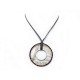 NEUF COLLIER HERMES MINIMALE PENDENTIF 65 CM CRISTAL ET CORDON NEW NECKLACE 270€