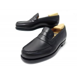 NEUF CHAUSSURES JM WESTON MOCASSINS 180 5.5E 39.5 LARGE 40 CUIR NOIR LOAFER 715€