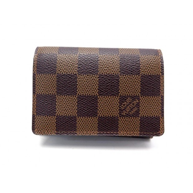 NEUF PORTE CARTES LOUIS VUITTON ENVELOPPE TOILE DAMIER EBENE CARD HOLDER 200€