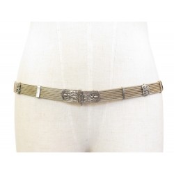 CEINTURE FINE JOHN GALLIANO T 90 DIVINITES INDIENNES GANESH APSARA ARGENTE BELT