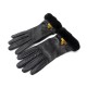 NEUF GANTS HERMES PRINCESSE CADENAS KELLY 8 CUIR & FOURRURE VISON GLOVES 1115€