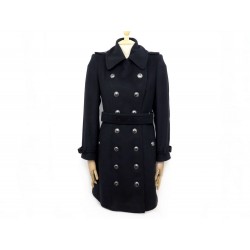 NEUF MANTEAU BURBERRY 3865979 38 M EN LAINE & CACHEMIRE NOIR NEW WOOL COAT 1495€