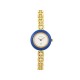 MONTRE GUCCI 26 MM CADRAN BLEU BRACELET PLAQUE OR QUARTZ GOLD PLATED WATCH 800€