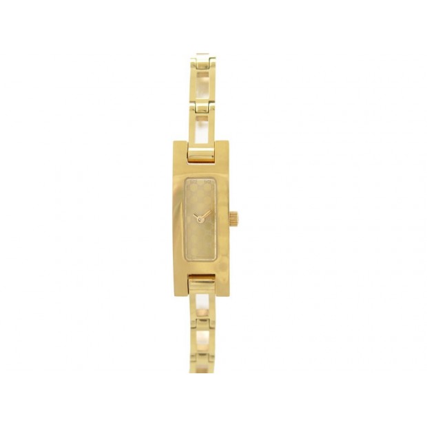 MONTRE GUCCI 3900L MONOGRAMME PLAQUE OR 33 MM QUARTZ GOLD WATCH 899€