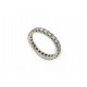 NEUF BAGUE TAILLE 54 EN OR BLANC SERTI CLOS 24 DIAMANTS 0.72CT 3.2GR GOLD RING