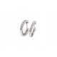 NEUF BOUCLES D'OREILLES DJULA CREOLES 8 DIAMANTS DNE11 EN OR BLANC + ECRIN 1450€