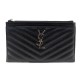 NEUF POCHETTE SAINT LAURENT MONOGRAM BILL POUCH 504922 CUIR GRAIN DE POUDRE 325€