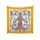 FOULARD HERMES CERES PAR FRANCOISE FACONNET EN SOIE JAUNE YELLOW SILK SCARF 385€