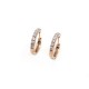 NEUF BOUCLES D OREILLES DJULA CREOLES 8 DIAMANTS DNE11 EN OR ROSE + ECRIN 1450€