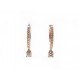 NEUF BOUCLES D'OREILLES DJULA CREOLES GRAPHIQUE DE3855 OR ROSE ET DIAMANTS 1390€