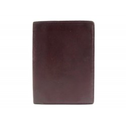 VINTAGE PORTEFEUILLE HERMES MANHATTAN COMPACT EN CUIR BOX BORDEAUX WALLET 1180€