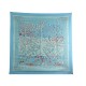 FOULARD HERMES LIBRES COMME L'AIR FAIVRE CARRE 90 EN SOIE BLEU SILK SCARF 385€