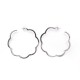 BOUCLES D'OREILLES CHANEL CREOLES PROFIL DE CAMELIA EN OR BLANC EARRINGS 5800€