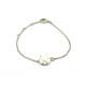 BRACELET CHANEL CAMELIA 14-17 CM OR BLANC AGATE ET DIAMANTS + BOITE JEWEL 1900€