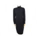 NEUF ROBE CHANEL BOUTONS LOGO CC 40 M EN LAINE NOIR NEW BLACK WOOL DRESS 4690€