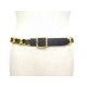 VINTAGE CEINTURE CHANEL T80 de 1995 CHAINE DOREE & CUIR NOIR CHAIN BELT 1290€