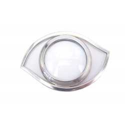 LOUPE HERMES OEIL DE CLEOPATRE EN METAL ARGENTE BOITE SAC MAGNIFYING GLASS 410€