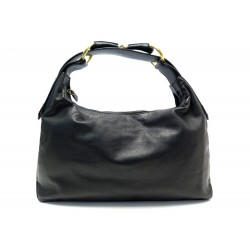 SAC A MAIN GUCCI HORSEBIT HOBO 115867 MORS EN CUIR NOIR LEATHER HAND BAG 1155€