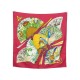 FOULARD HERMES BRISE DE CHARME JULIA ABADIE CARRE 90 SOIE ROUGE SILK SCARF 460€