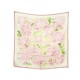 NEUF FOULARD HERMES LES PIVOINES VAUZELLES CARRE 90 EN SOIE ROSE SILK SCARF 385€