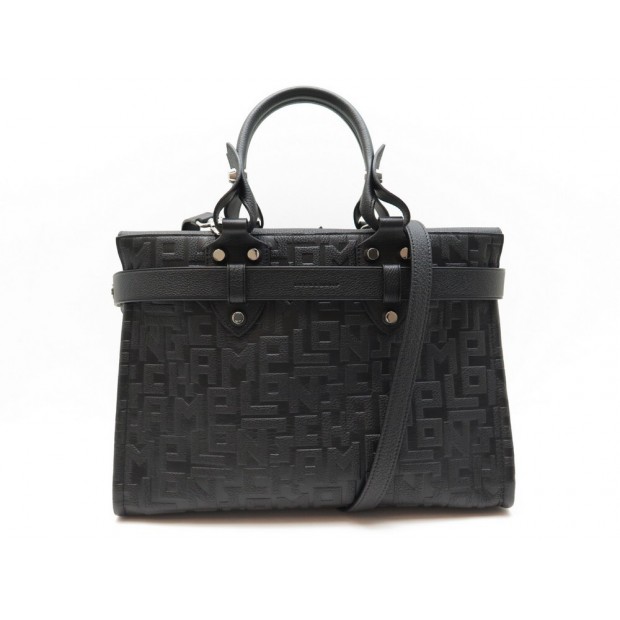 NEUF SAC A MAIN LONGCHAMP LA VOYAGEUSE M 10049HNG001 EN CUIR NOIR HAND BAG 930€