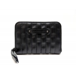 NEUF PORTE MONNAIE LONGCHAMP AMAZONE L3606941001 CUIR NOIR NEW BLACK WALLET 170€