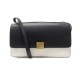 SAC A MAIN CELINE CASE FLAP MEDIUM BANDOULIERE CUIR NOIR ET BLANC HANDBAG 2970€