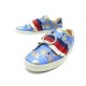 CHAUSSURES GUCCI BASKETS 498705 37.5 IT 38.5 FR TOILE BLEU SNEAKERS SHOES 595€