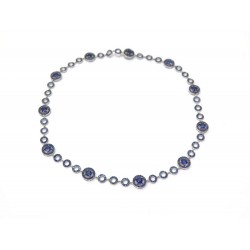 COLLIER BOUCHERON AVA EN OR BLANC SERTI DE 572 SAPHIRS 8.85CT SAPPHIRE NECKLACE